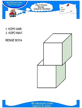 Çocuklar İçin Sayılar Çalışma Sayfaları 
